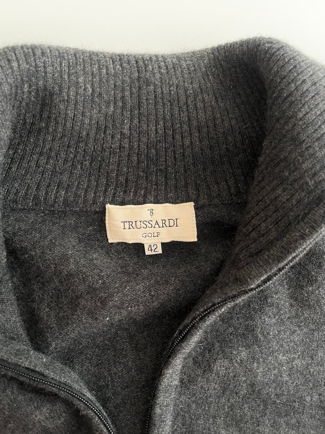 95) 트루사르디 골프 캐시미어 니트 집업 그레이 상품이미지4