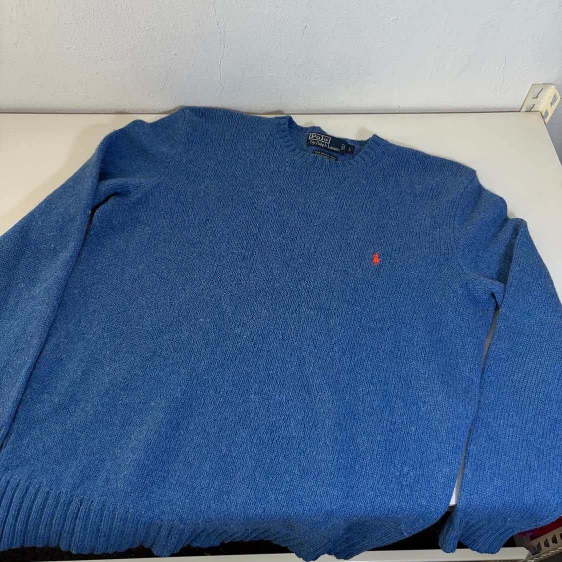 L 폴로 랄프로렌 블루 토끼털 메리노울 니트 상품이미지2