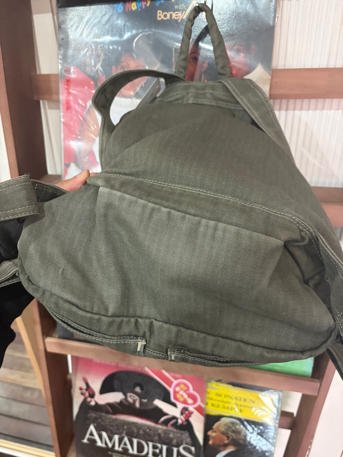 요시다 포터 헤링본 코튼 럭색 (Olive / Khaki)  상품이미지9