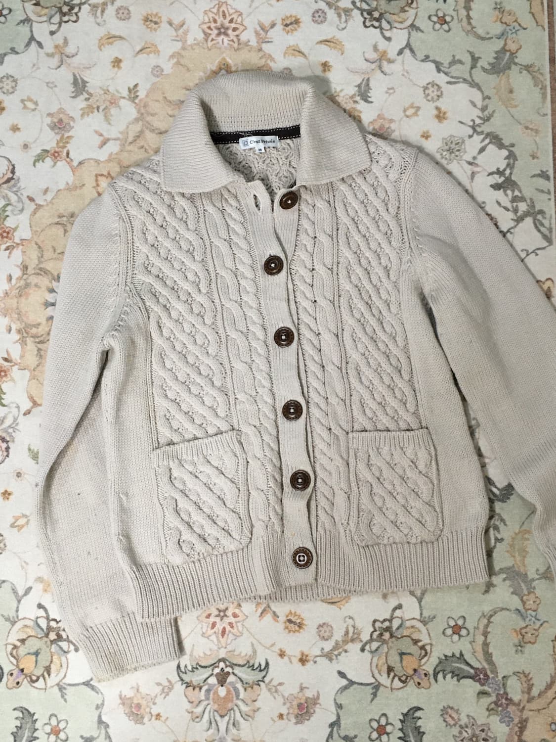 밀크티 꽈배기 포켓 가디건 상품이미지4