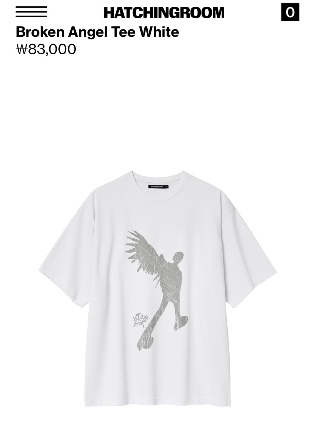 해칭룸 반팔 broken angel tee 상품이미지1