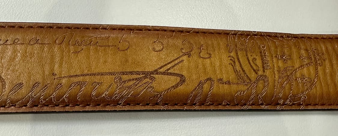 벨루티 켈리그라프 베네치아 클래식 카프 레더 벨트 100 상품이미지6