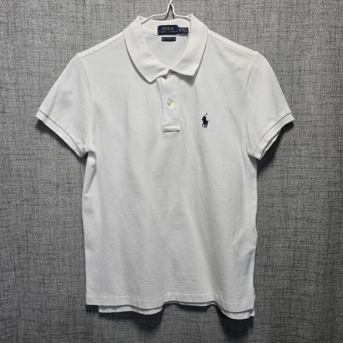 폴로 랄프로렌 클래식핏 화이트  카라 반팔티  상품이미지1