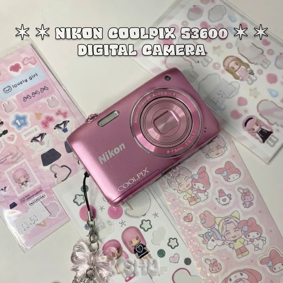 니콘 NIKON 쿨픽스 S3600 빈티지 디카 핑크 상품이미지1