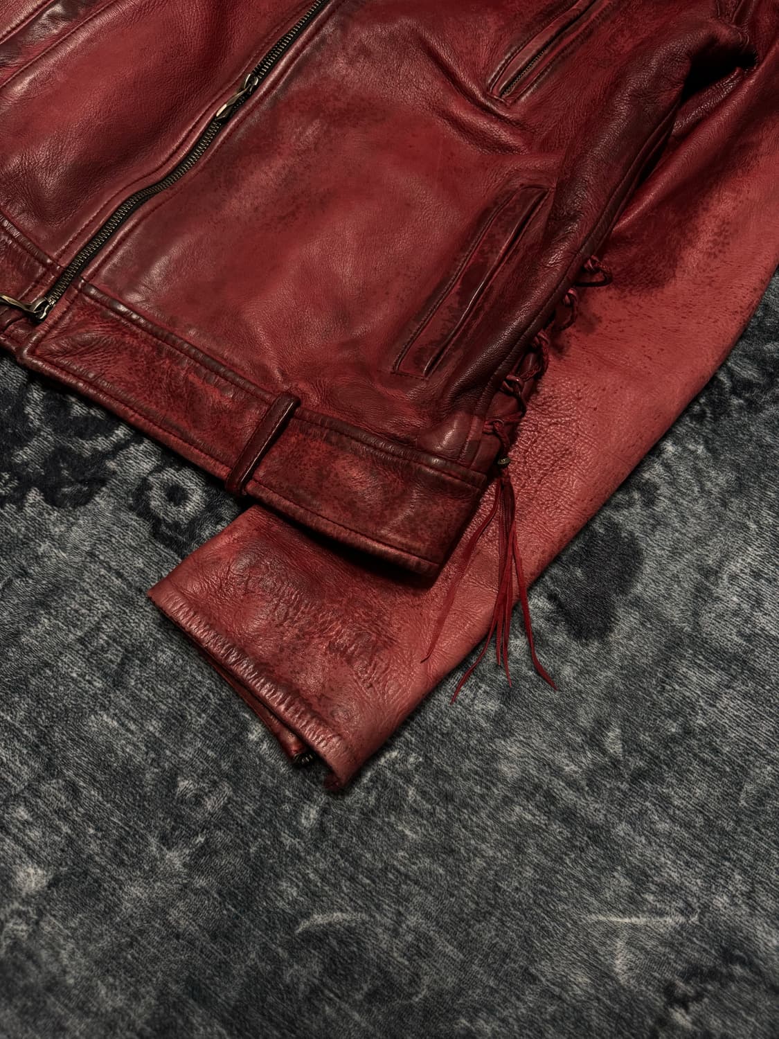 14th addiction cafe racer leather jacket 상품이미지7