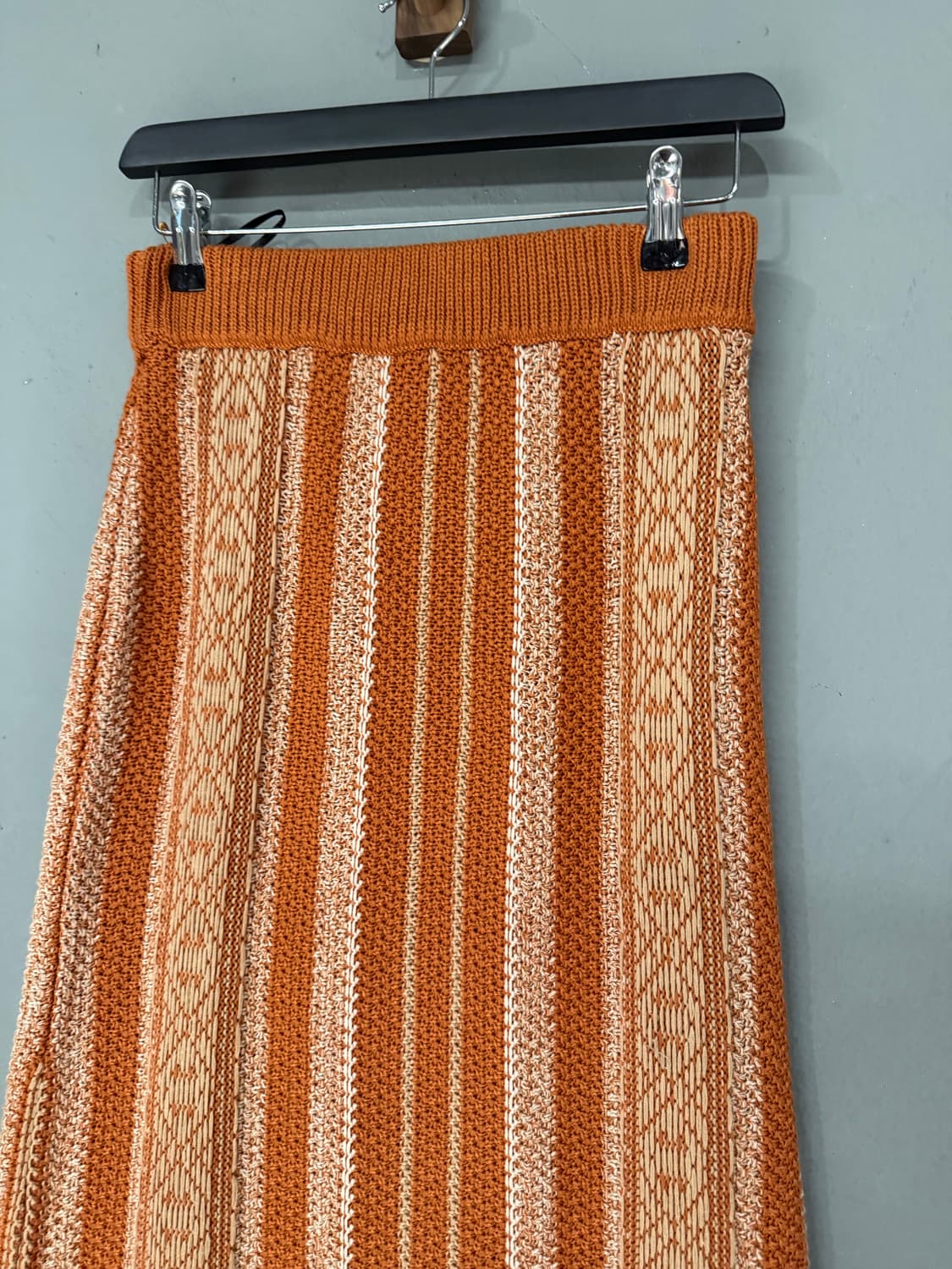 🥕pattern detail knit fringe skirt 상품이미지5