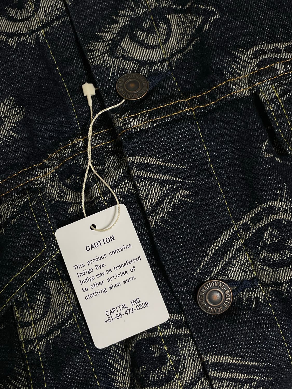캐피탈 12온즈 스피크이지 데님 써드 자켓 인디고 상품이미지3