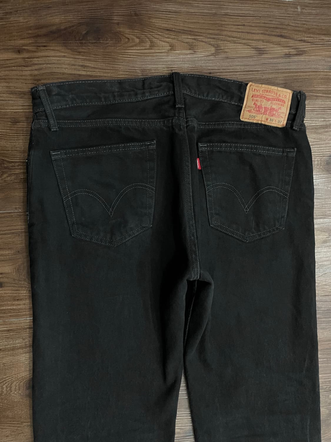 리바이스 505 멕시코 흑청 데님 팬츠 블랙진 상품이미지8