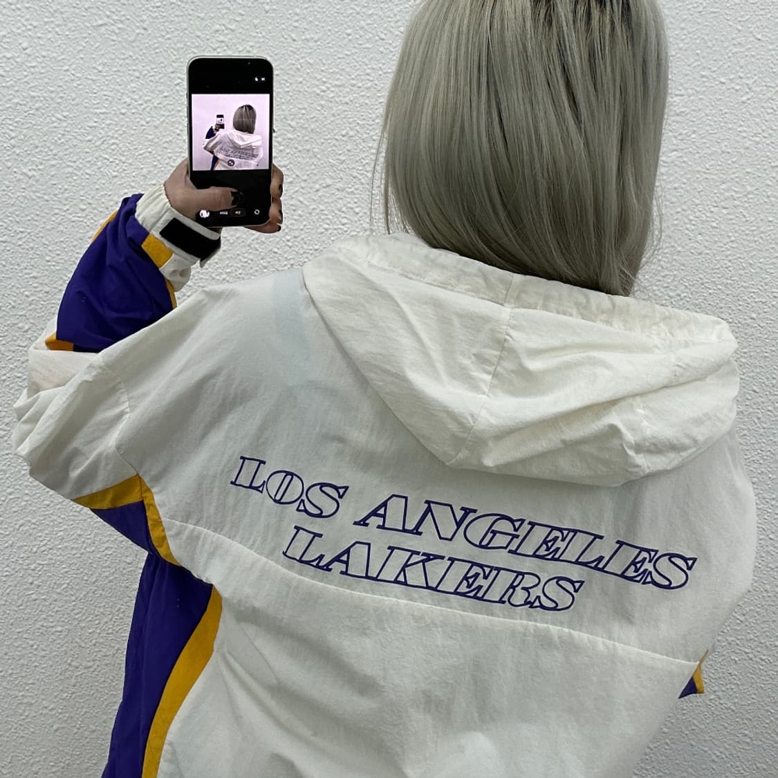 NBA 레이커스 퍼플배색 화이트 바람막이 M 상품이미지3