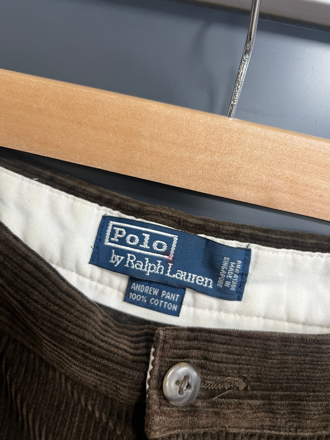 Polo Ralph Lauren 브라운 코듀로이 와이드핏 팬츠 상품이미지3