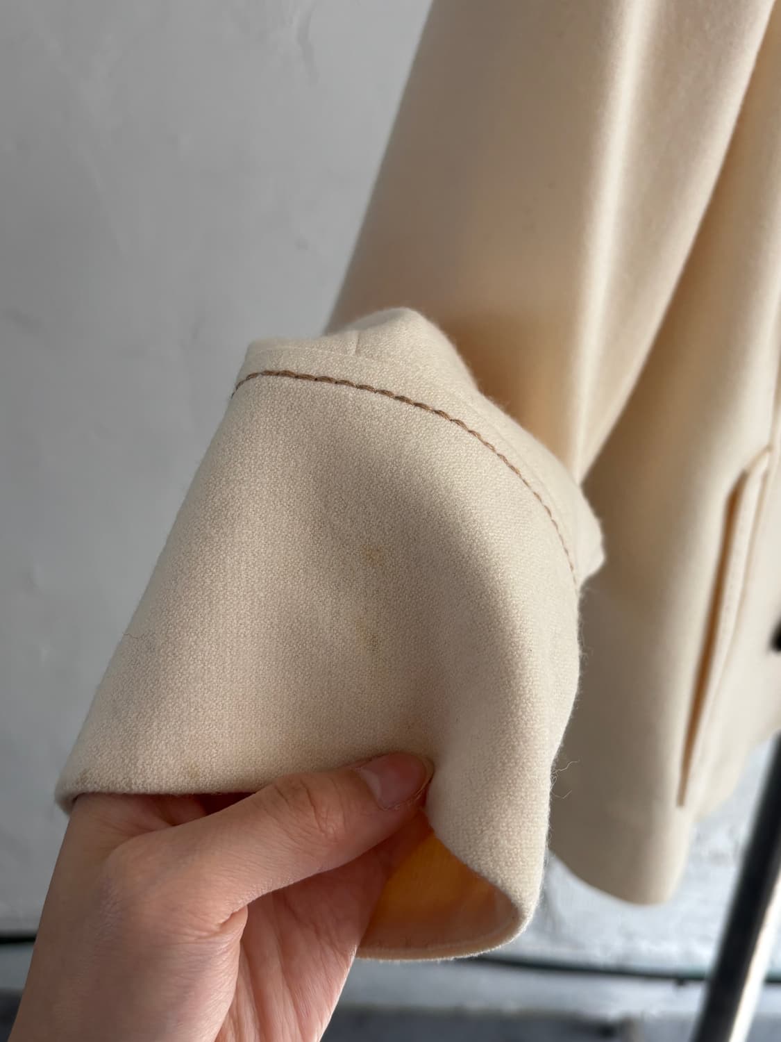 Courreges 꾸레쥬 크림 더블 브레스티드 자켓 상품이미지10