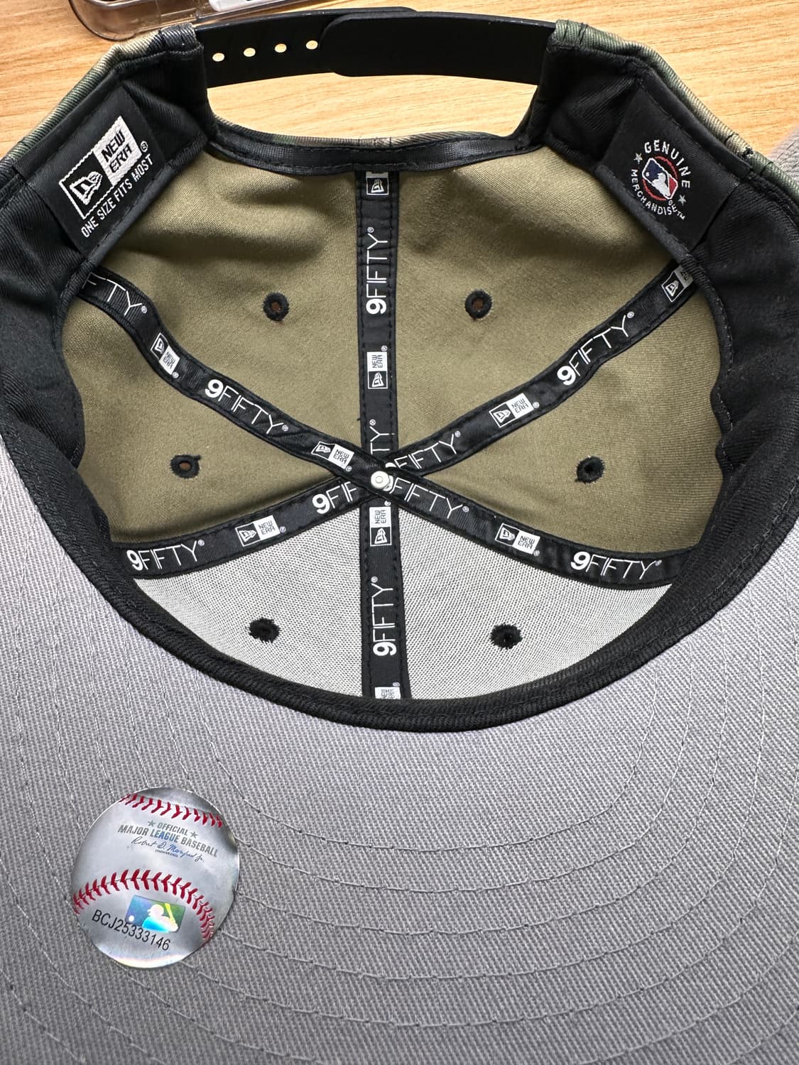 뉴에라 스냅백 3개 일괄 급처 (버건디,그레이,카모) 상품이미지5