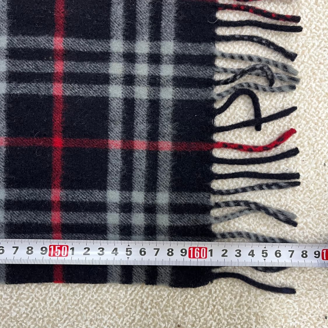 [실측확인] 클래식 네이비 노바체크 머플러 목도리 0106M1 상품이미지4