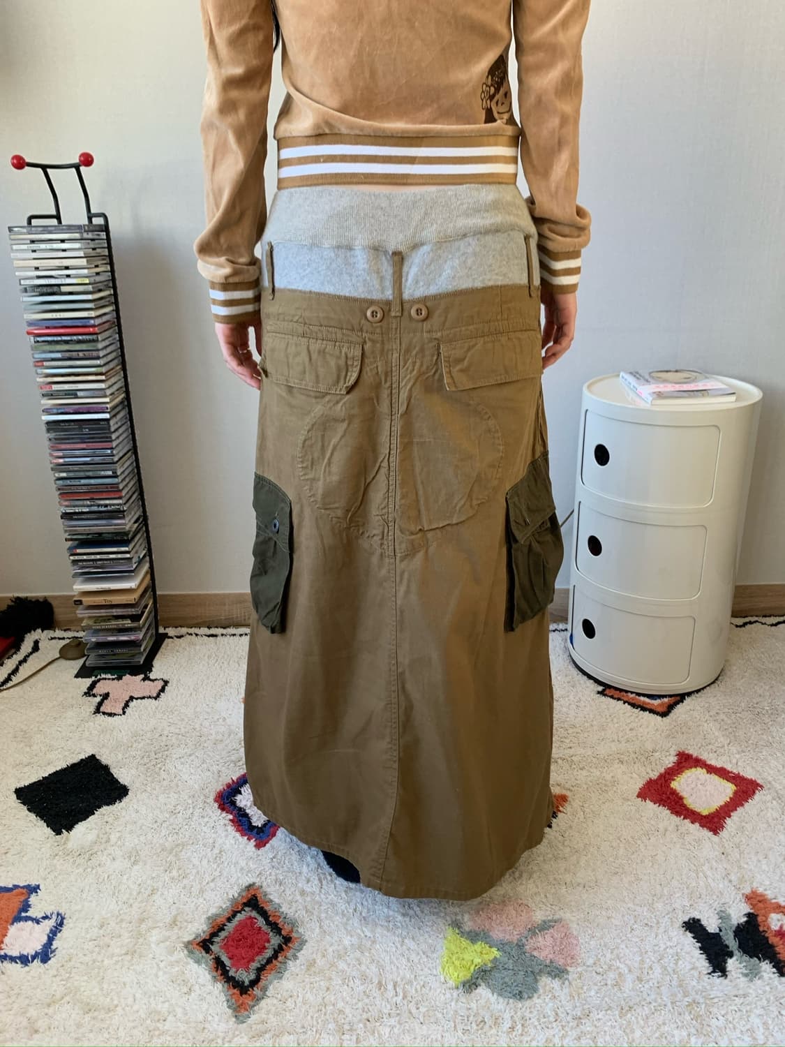 cotton work maxi skirt 상품이미지4