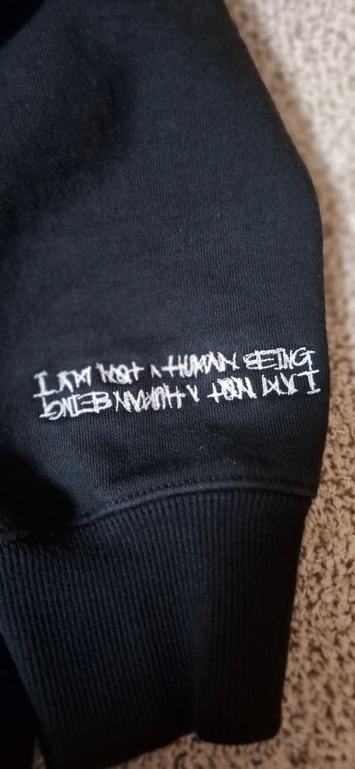 아임낫어휴먼비잉 블랙 후드티 M 상품이미지4