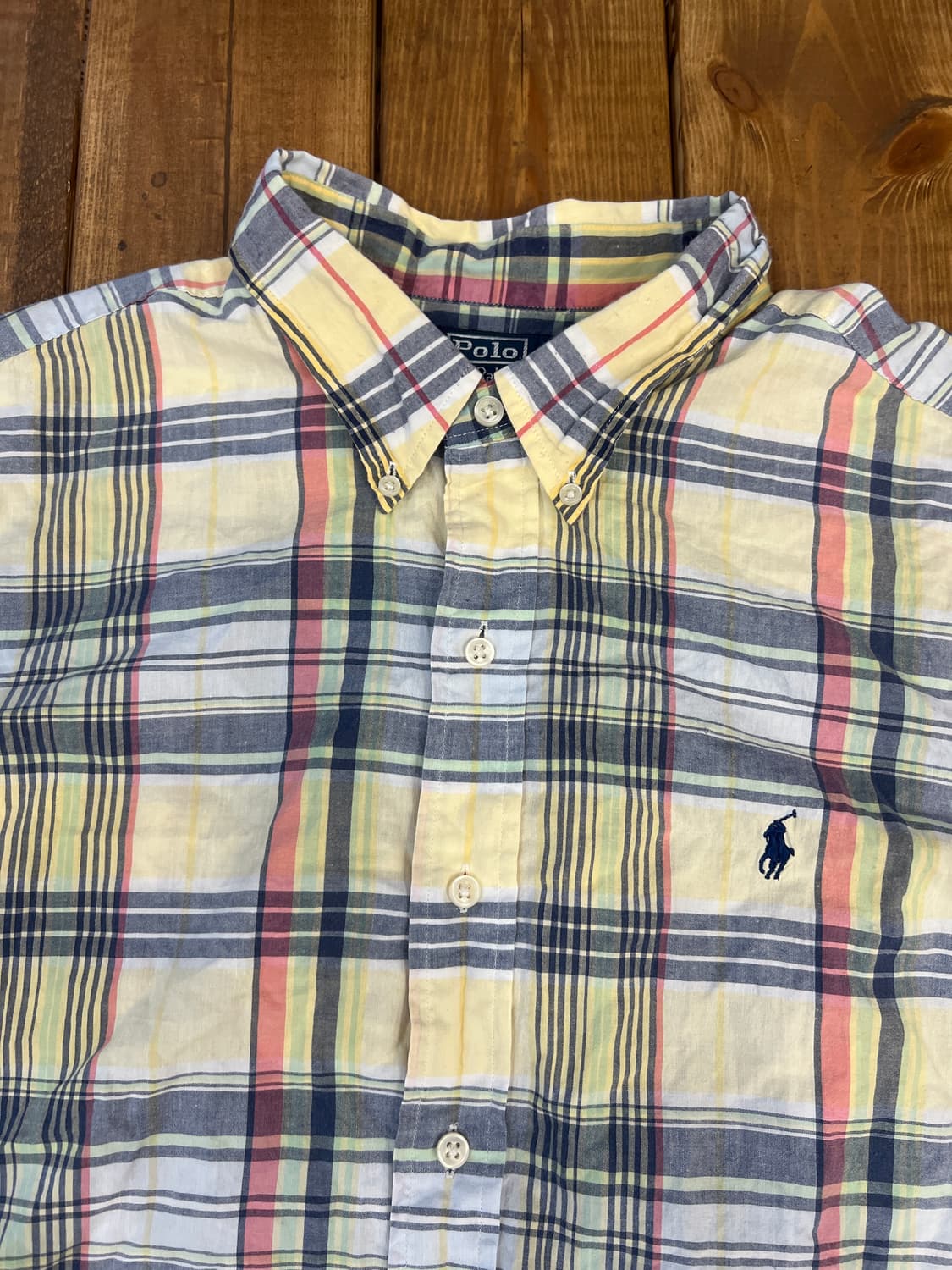 폴로 엘로우 반팔 체크 셔츠 상품이미지8