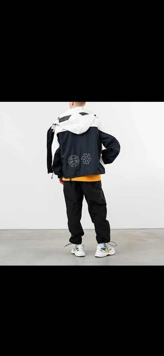 라스벳 초판 리플렉티브 로고 자켓 화이트 네이비 XL 상품이미지7