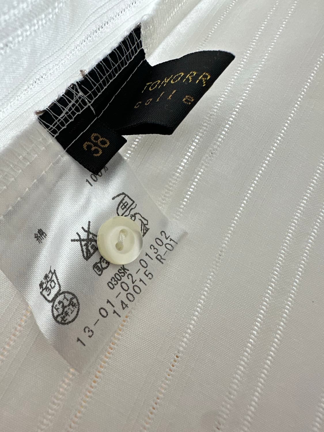 일본빈티지 코튼 100% 셔링 버튼 블라우스  상품이미지6