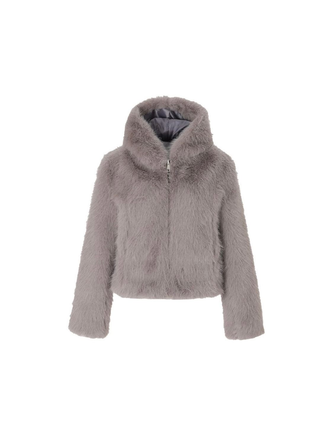 낫유어로즈 퍼 후드 점퍼 챠콜 상품이미지4