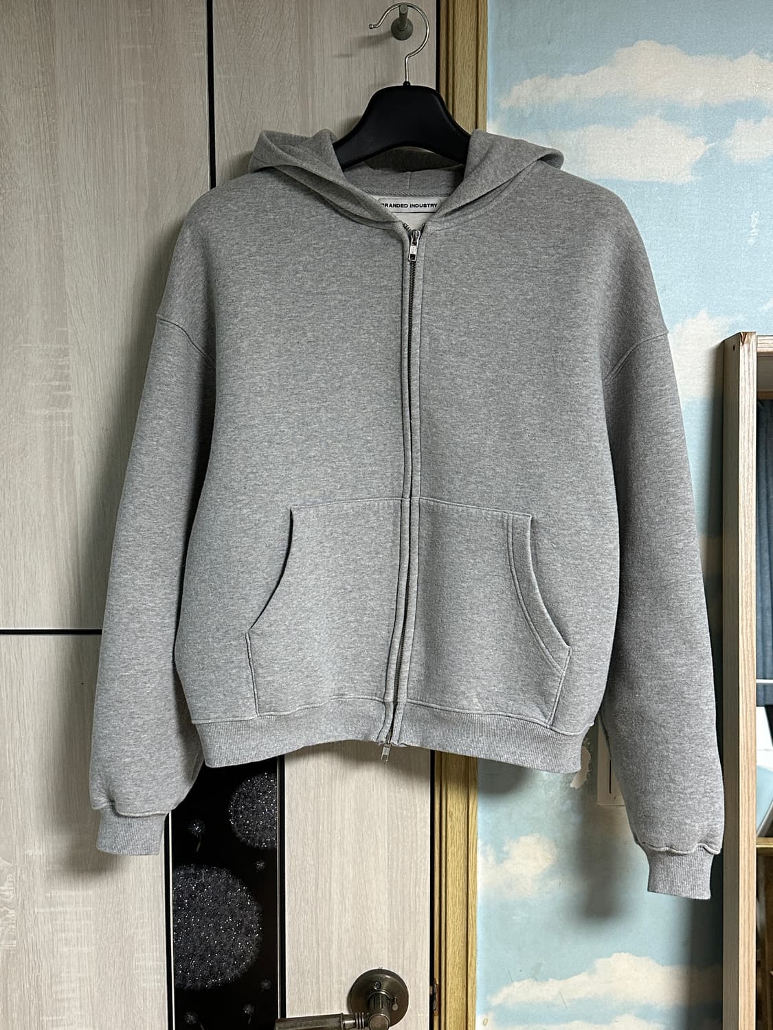 (L) 브랜디드 클라우드 후드집업 멜란지그레이 상품이미지2