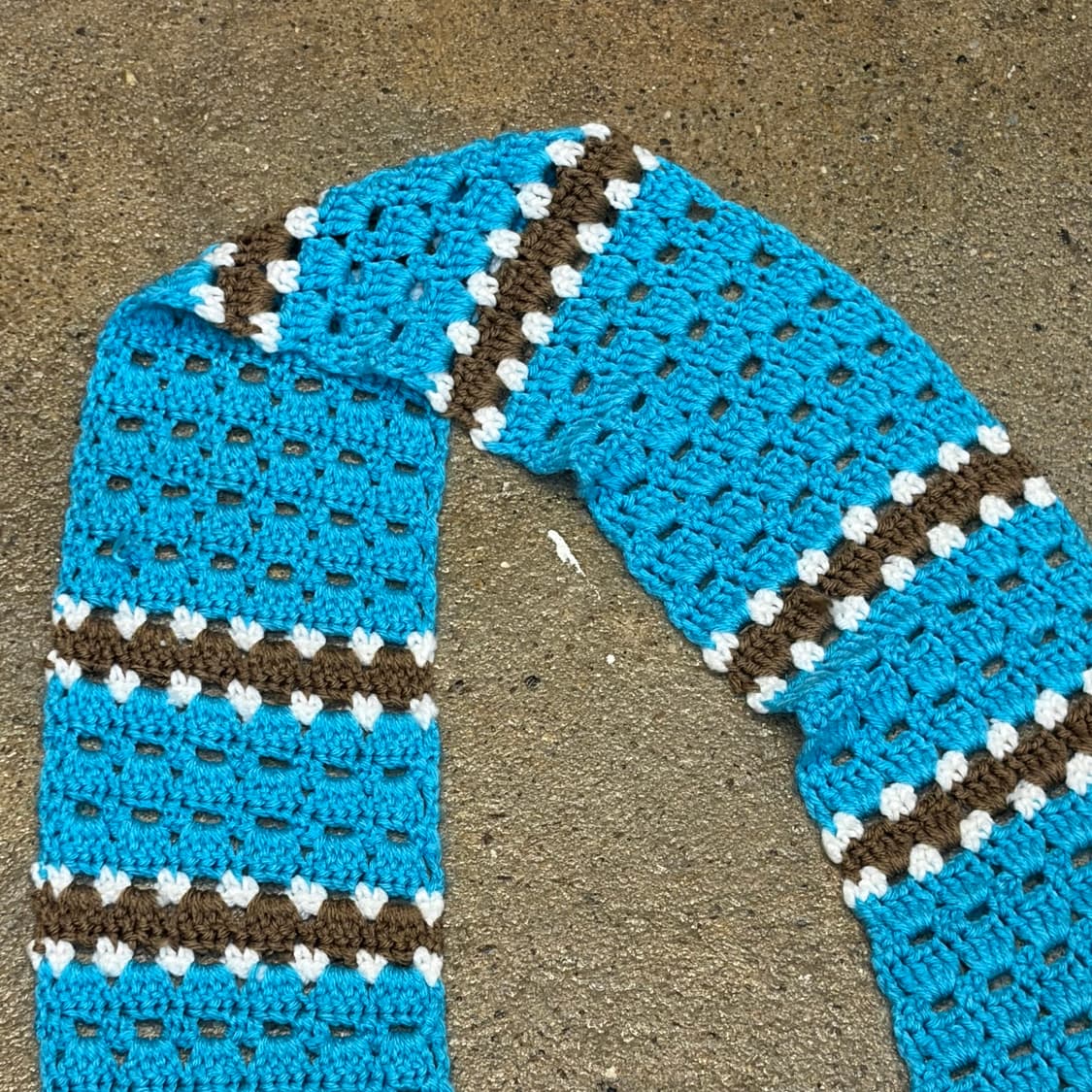 미국 빈티지 니트 스트라이프 핸드메이드 손뜨게 머플러 목도리 상품이미지2