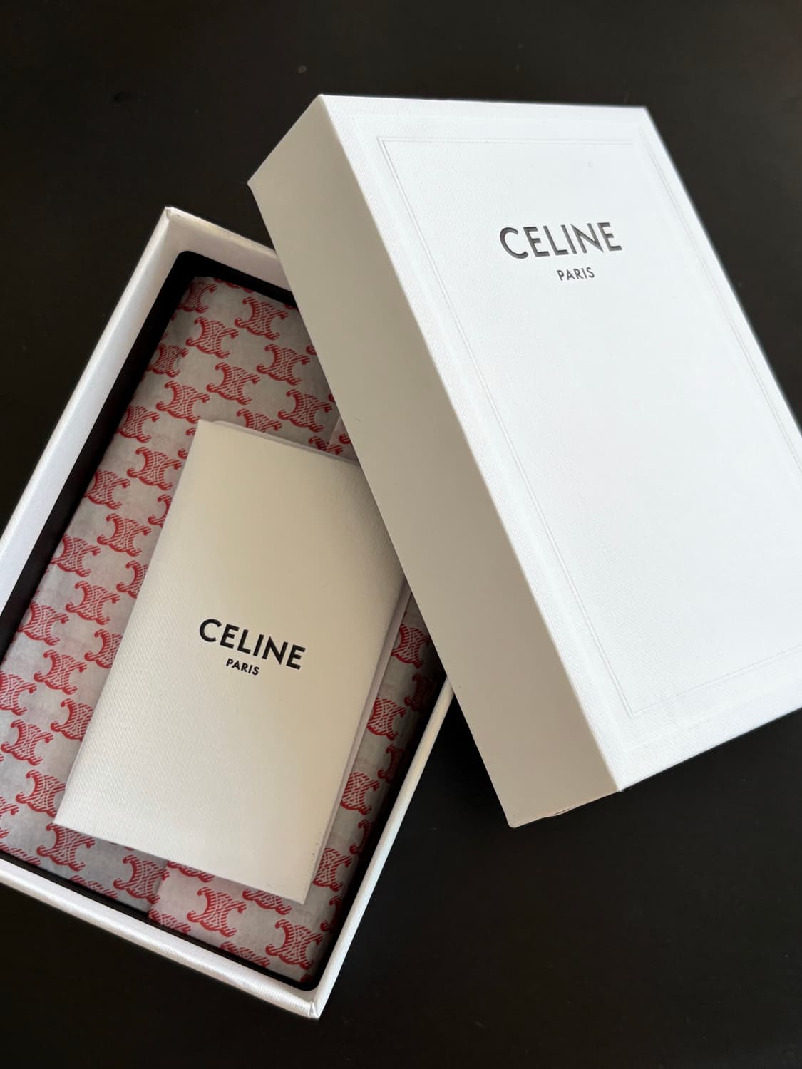 [S++급/정품]셀린느 텍스타일 카프스킨 스몰 트리옹프 지갑 탄 화이트 상품이미지9