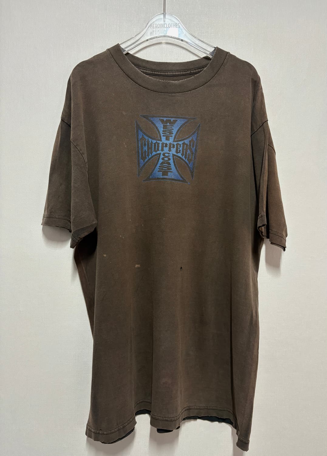 [XL] West Coast Choppers 블루 크로스 반팔 티셔츠 상품이미지1