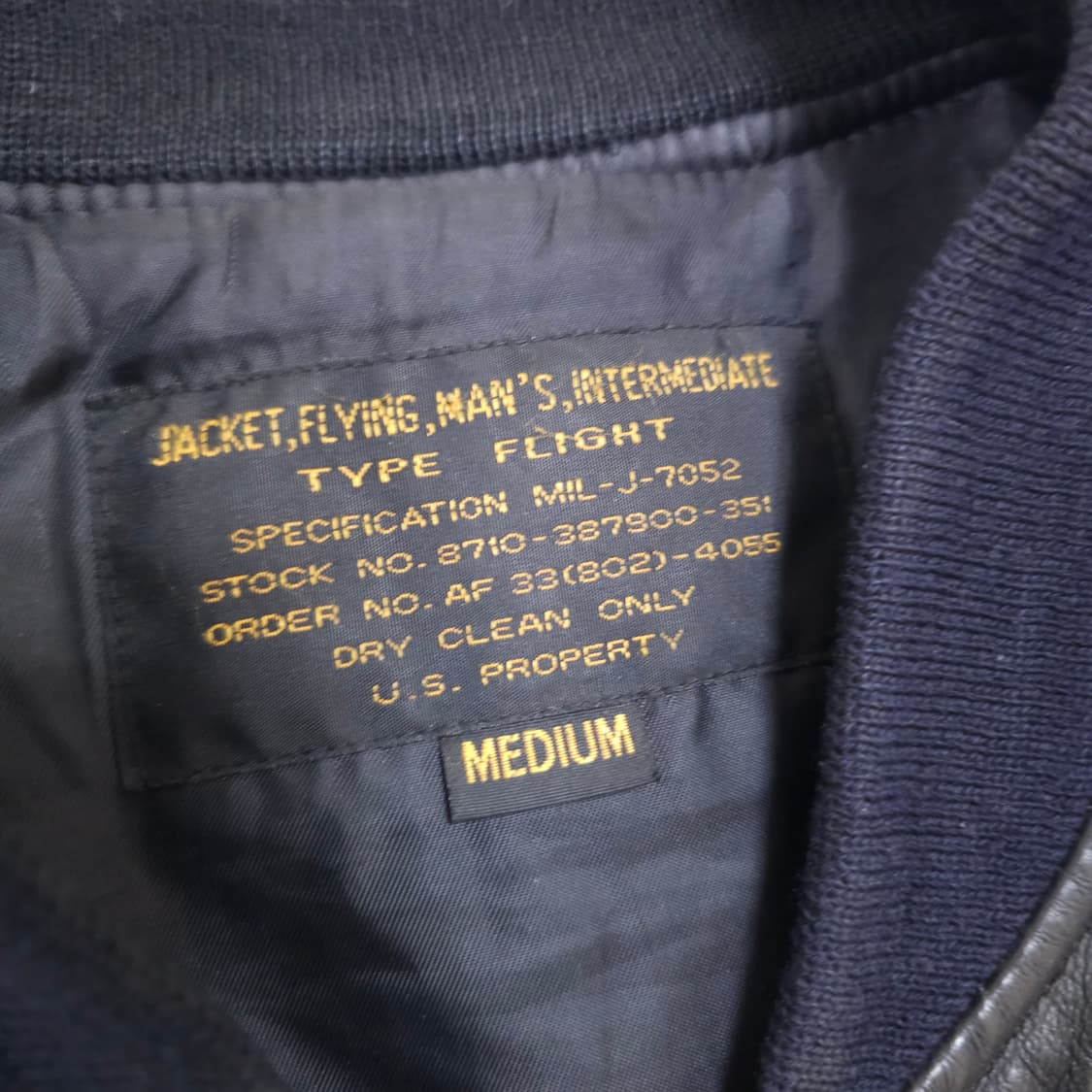 B-15C 미공군 리더파이터 레더 플라이트 자켓 상품이미지4