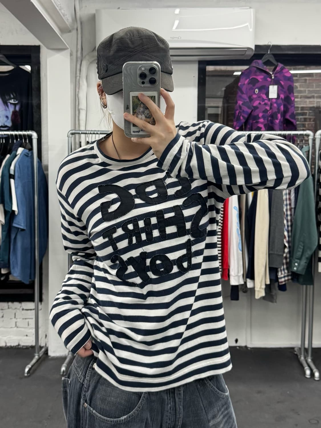 꼼데가르송 Shirt Boy 스트라이프 롱슬리브 상품이미지2