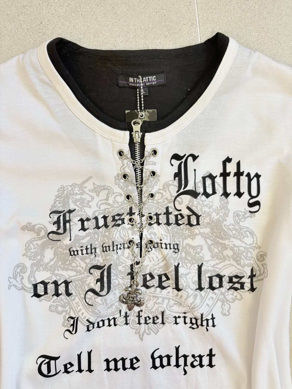 y2k 레터링 레이어드 롱슬리브 상품이미지2