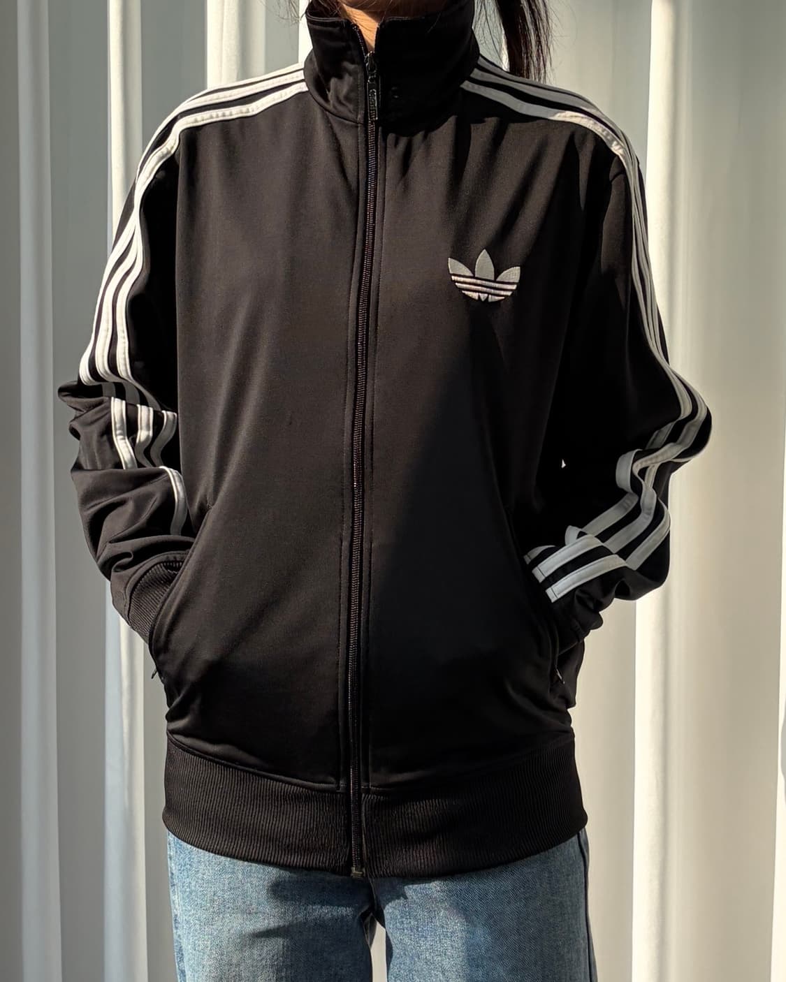 [S-M]아디다스 구형 파이어버드 블랙 트랙탑 져지 상품이미지2