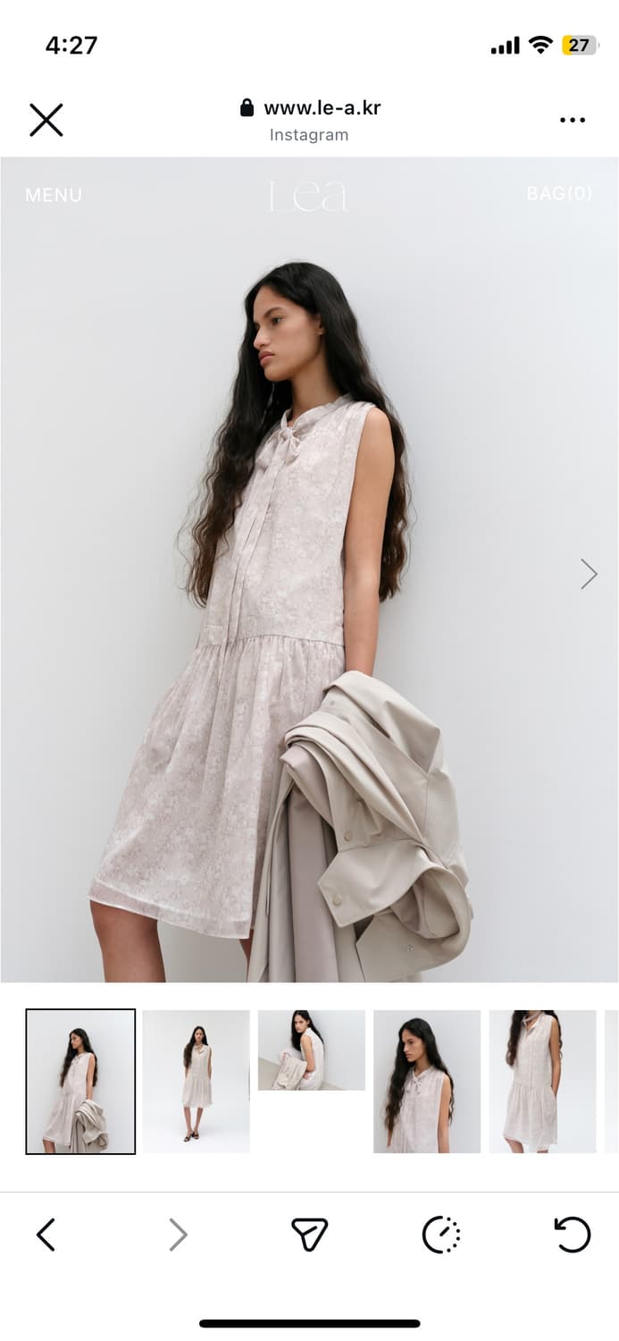 Lea aelin low shirring dress 상품이미지1