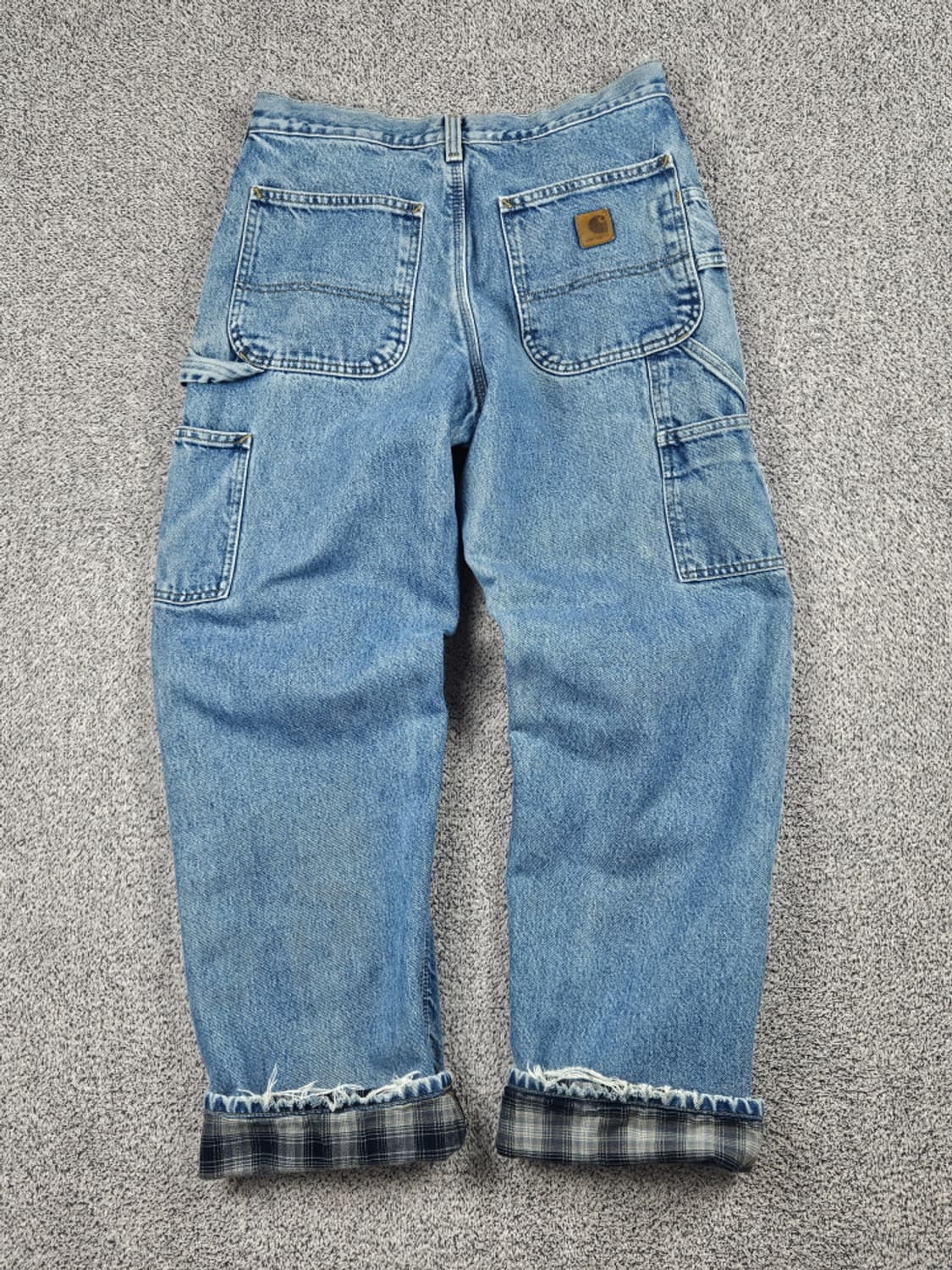 칼하트 헤비 플란넬 체크 데님 워크 팬츠 ( 31" ) / 10047 상품이미지4