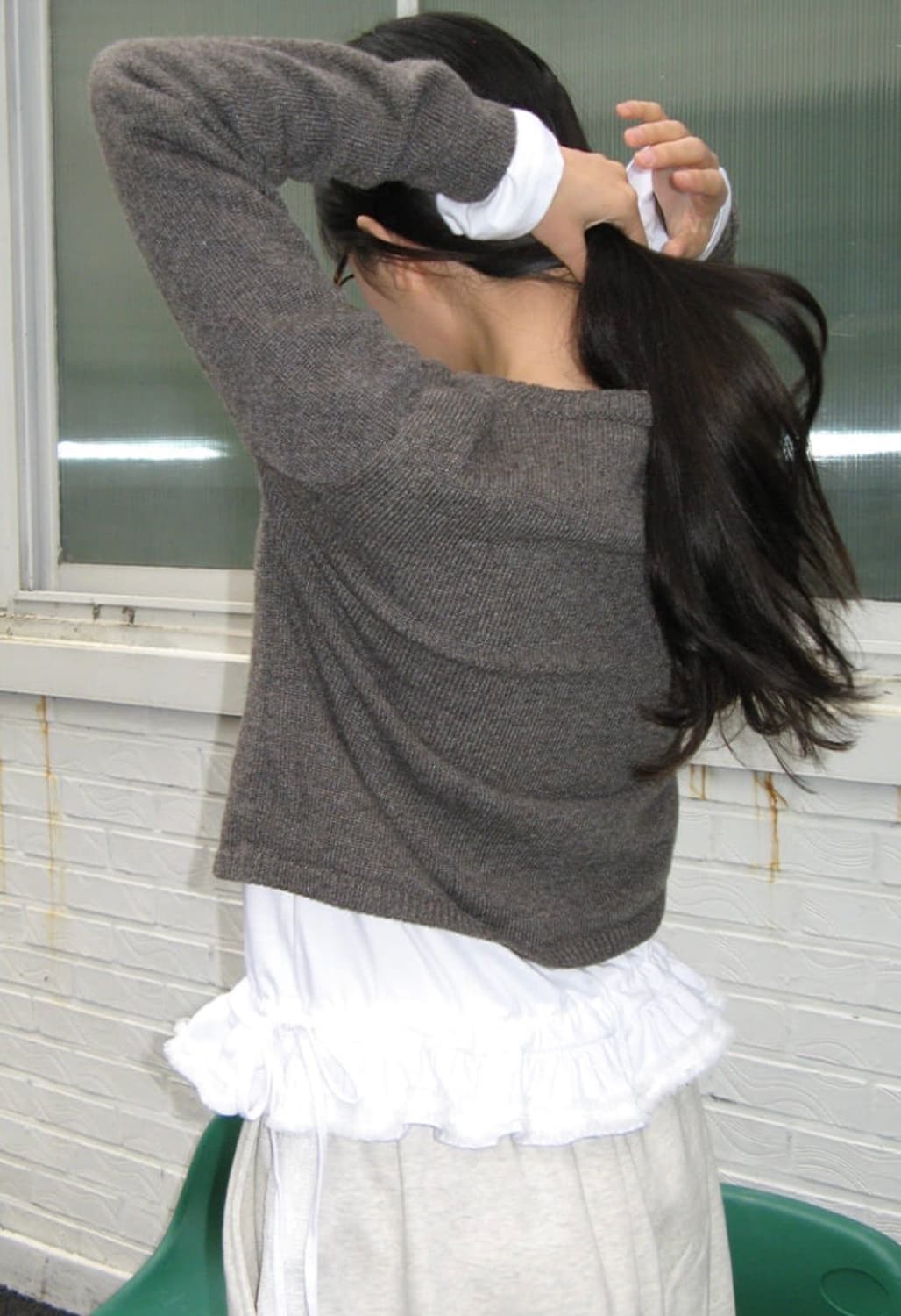 론론 FRILL SHIRRING SLEEVE T SHIRT 상품이미지3