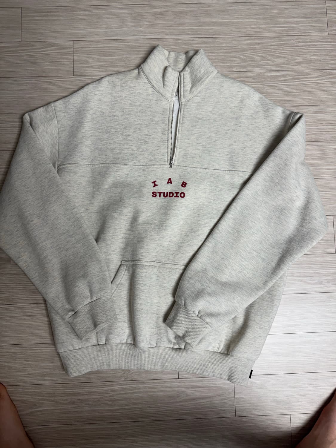 아이앱 스튜디오 하프 집업 오트밀 L 상품이미지2