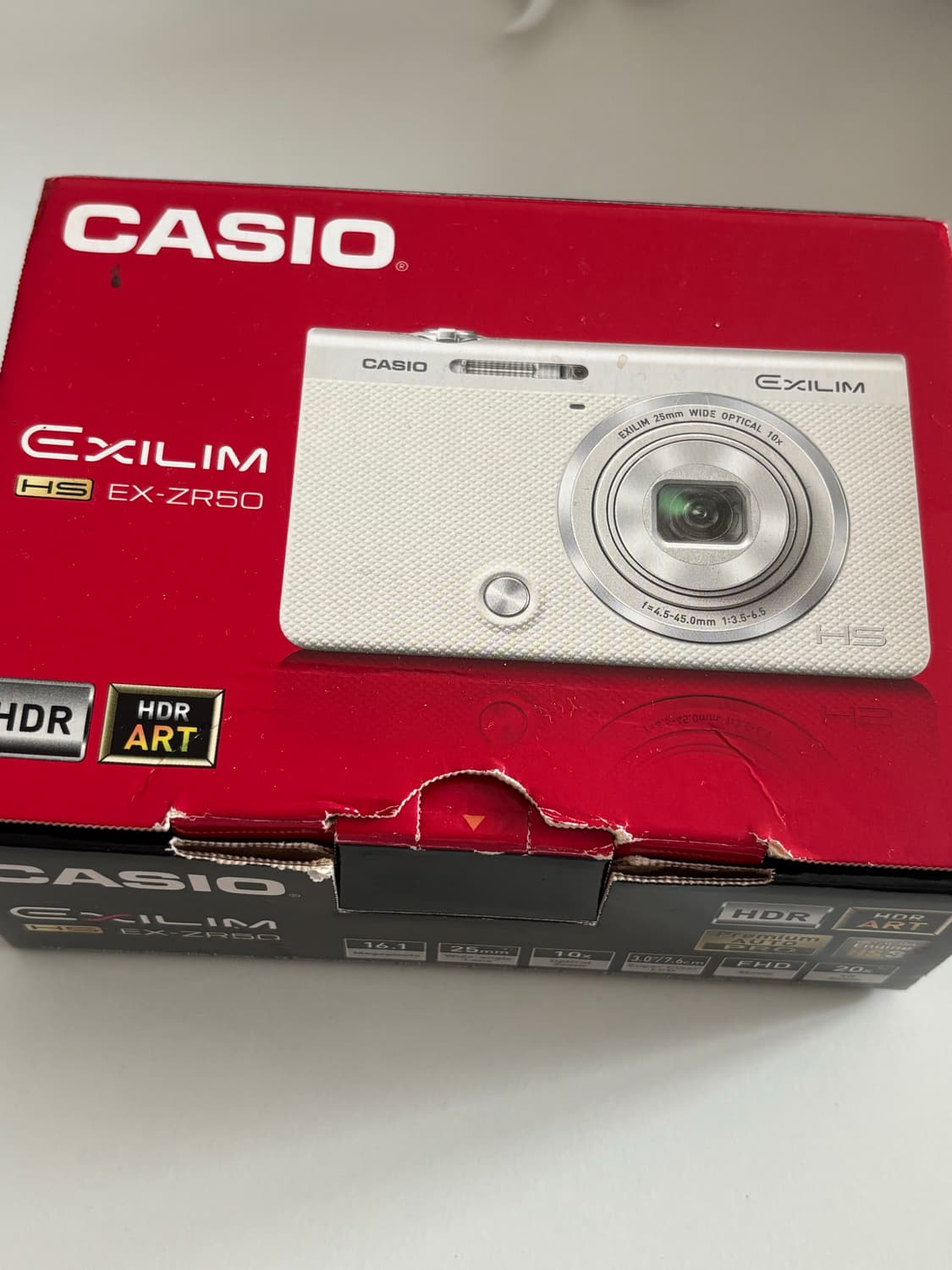 카시오 엑슬림 zr50 아이보리 풀박 상품이미지3