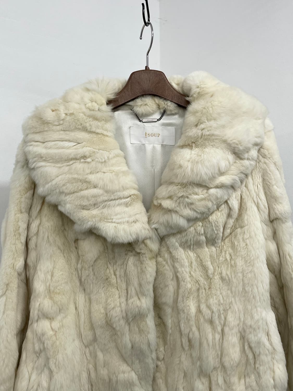 렉스 크림 카라 퍼자켓  상품이미지3