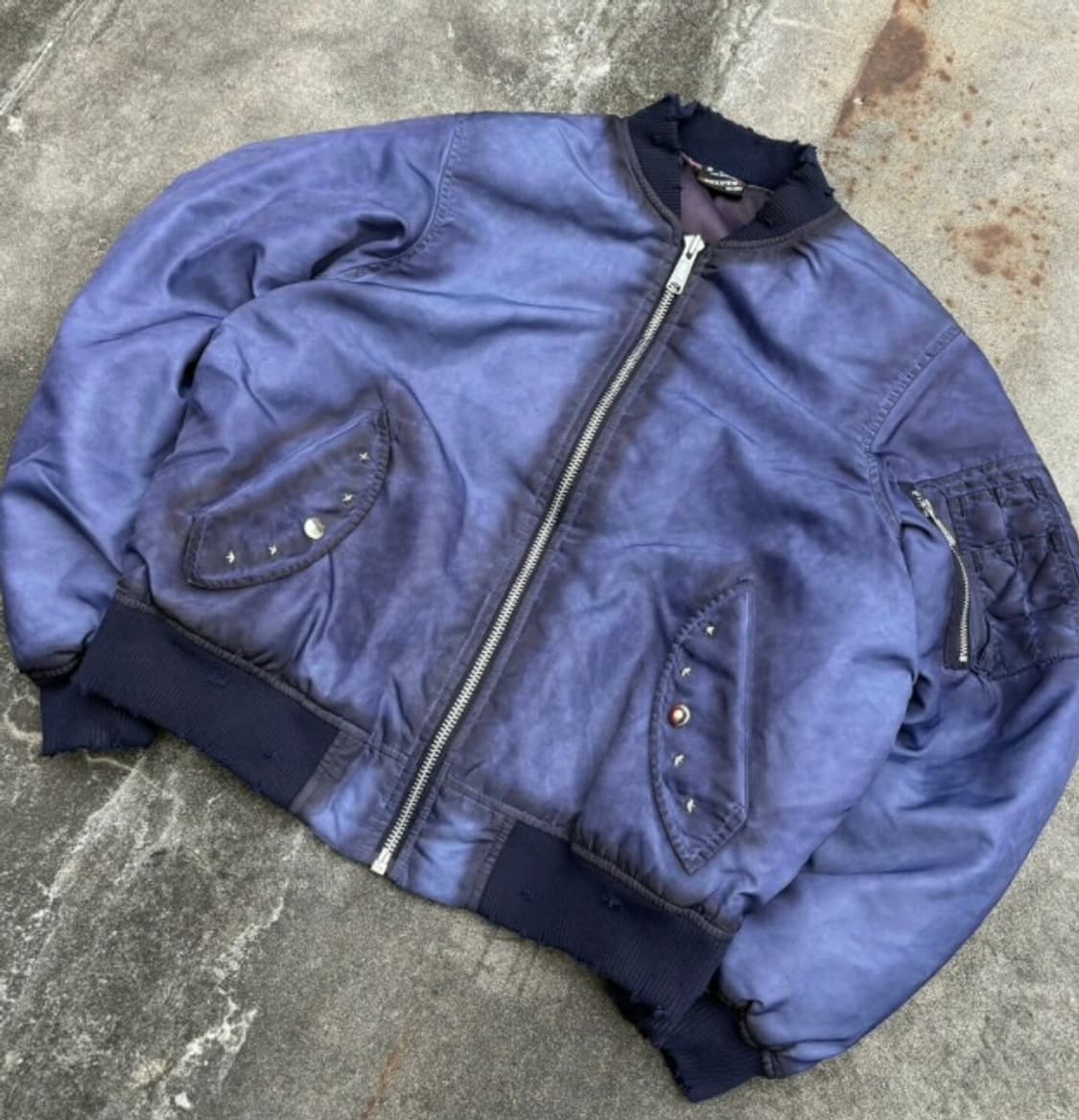 쿨거시 택포) BELVET MA-1 봄버 자켓 블루 L 상품이미지1
