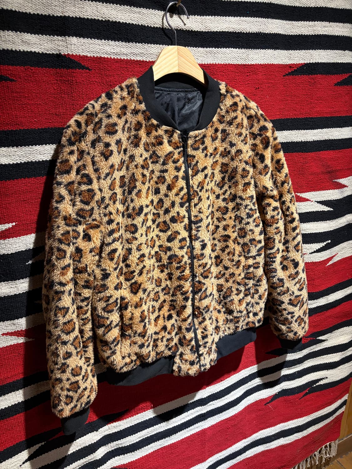 Leopard ma-1 fleece blouson / 레오파드 후리스 상품이미지2