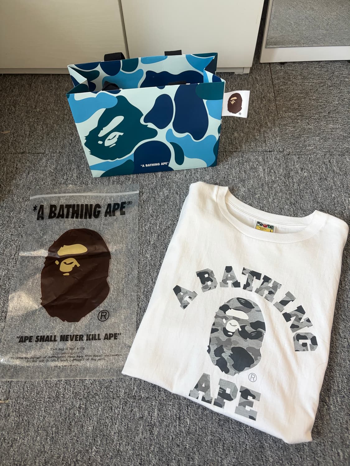 베이포 카모컬리지 화이트그레이 라지 상품이미지1