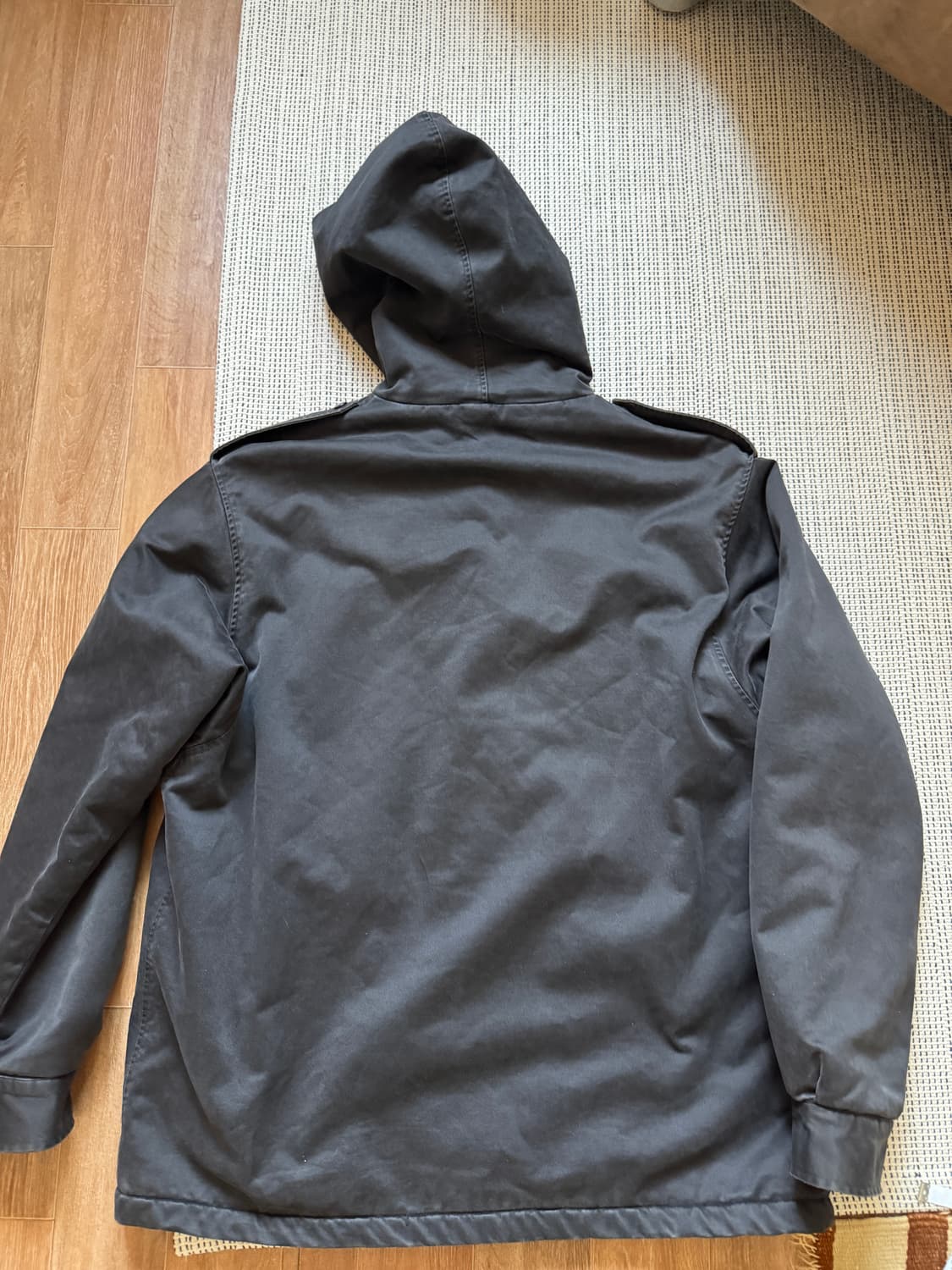 올드 Apc 아페쎄 프랑스제 블랙 몰스킨 후드 자켓 상품이미지8