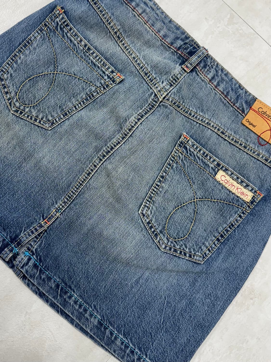 •캘빈클라인 Y2K 데님 미니스커트 상품이미지7