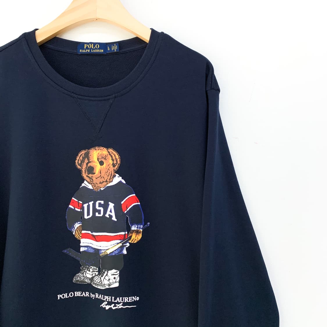 폴로 랄프로렌 신형 하키 베어 네이비 스웻 맨투맨 상품이미지4
