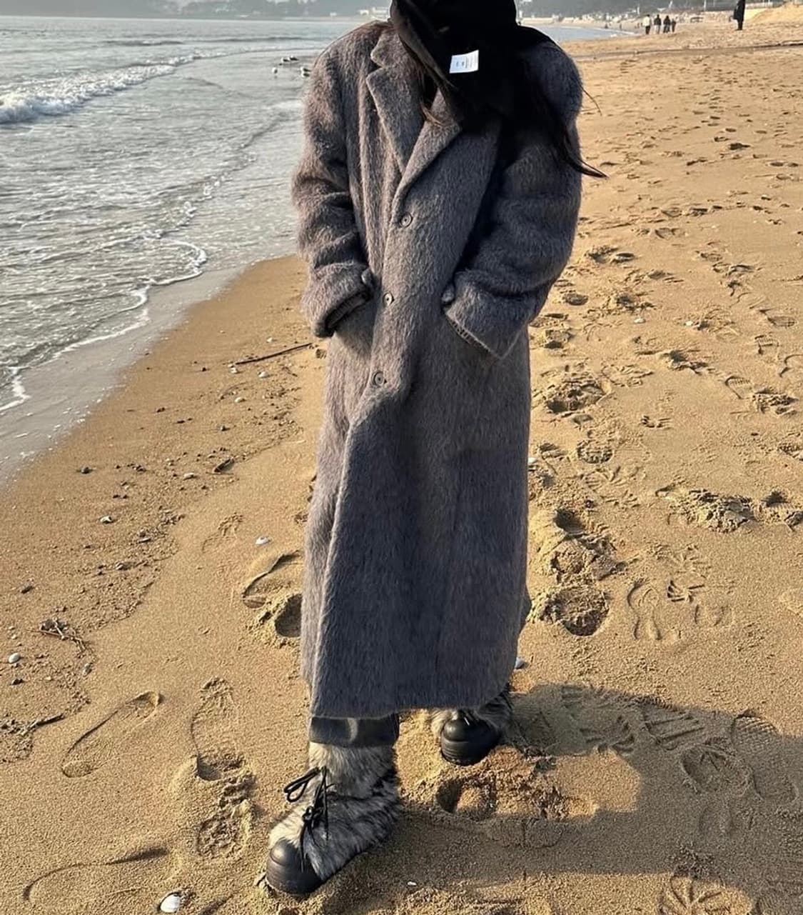 무신사 스탠다드 알파카 싱글 롱 코트 상품이미지3