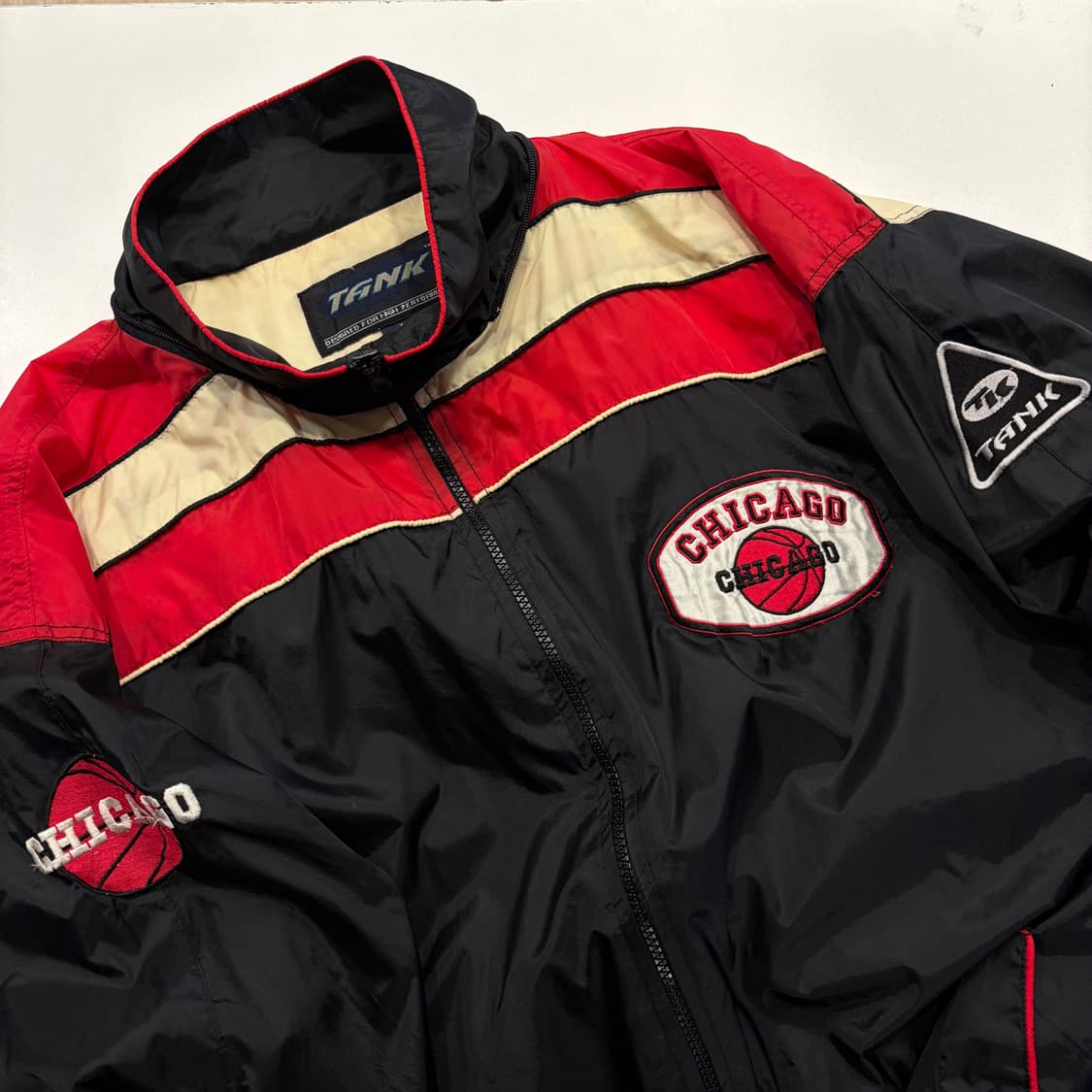 [XL] TANK 애슬레틱 시카고 블랙 바람막이 자켓 C388 상품이미지3