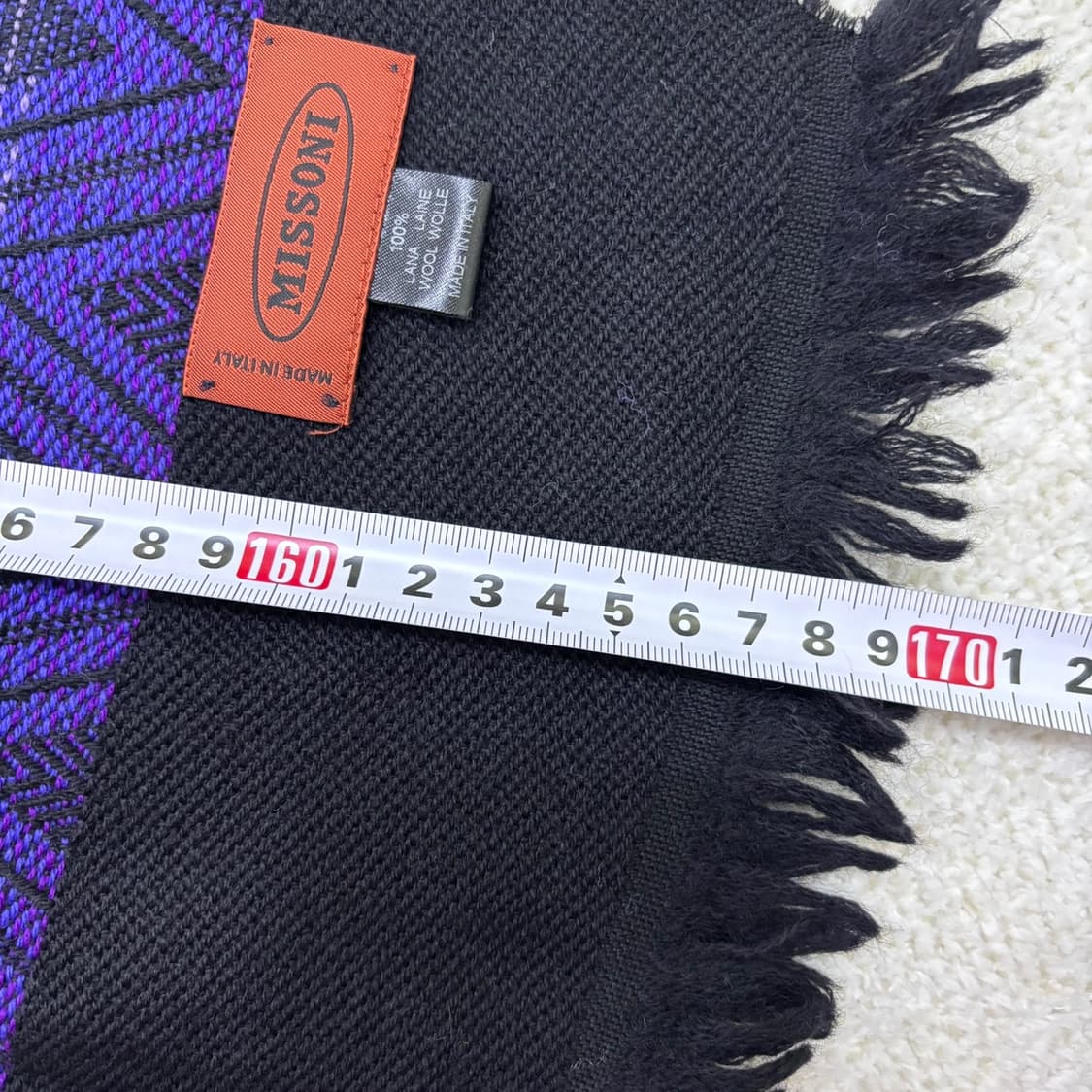 F 미쏘니 지그재그 패턴 울 머플러 0325E 상품이미지3