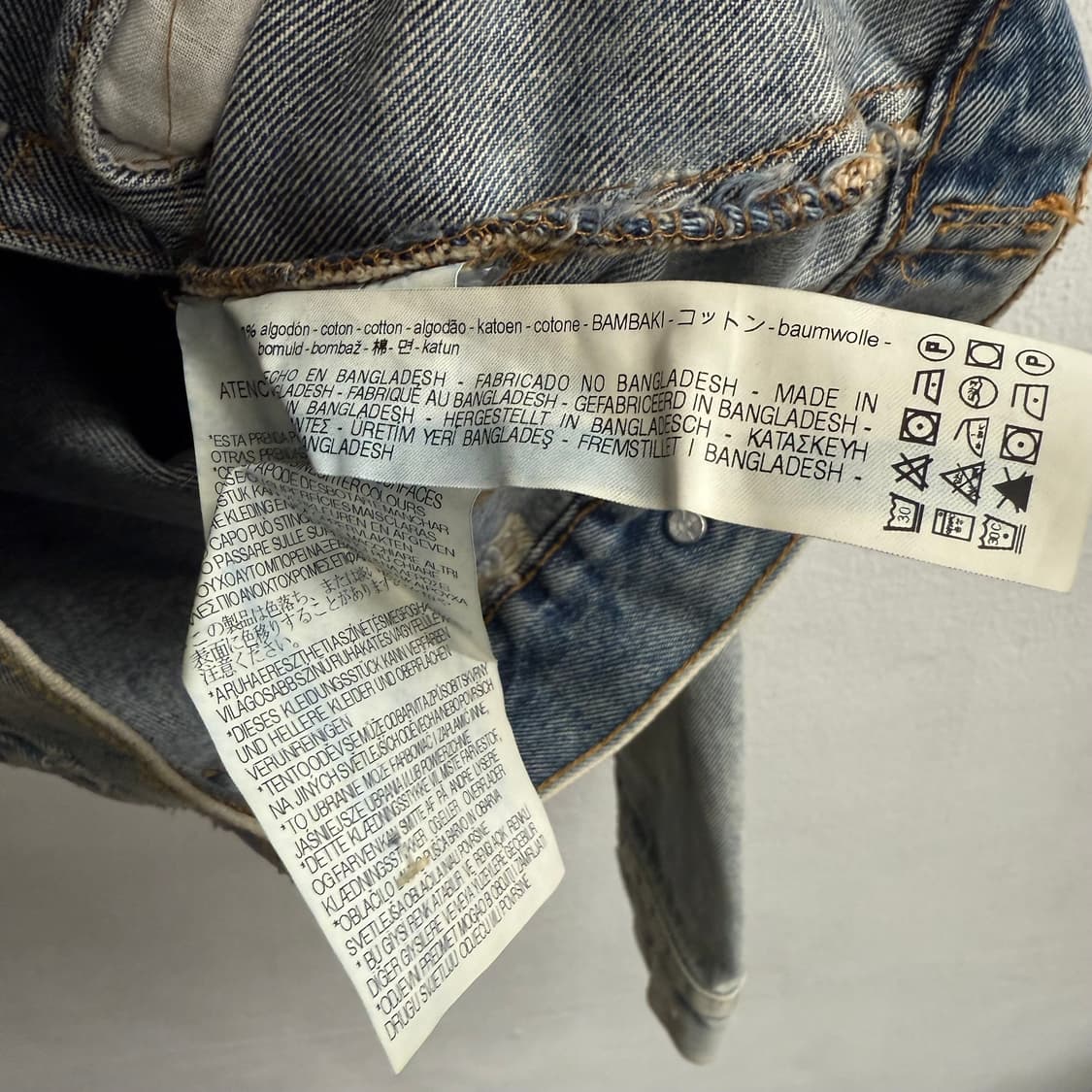 자라 데님 청자켓 데미지 워싱 m 상품이미지3