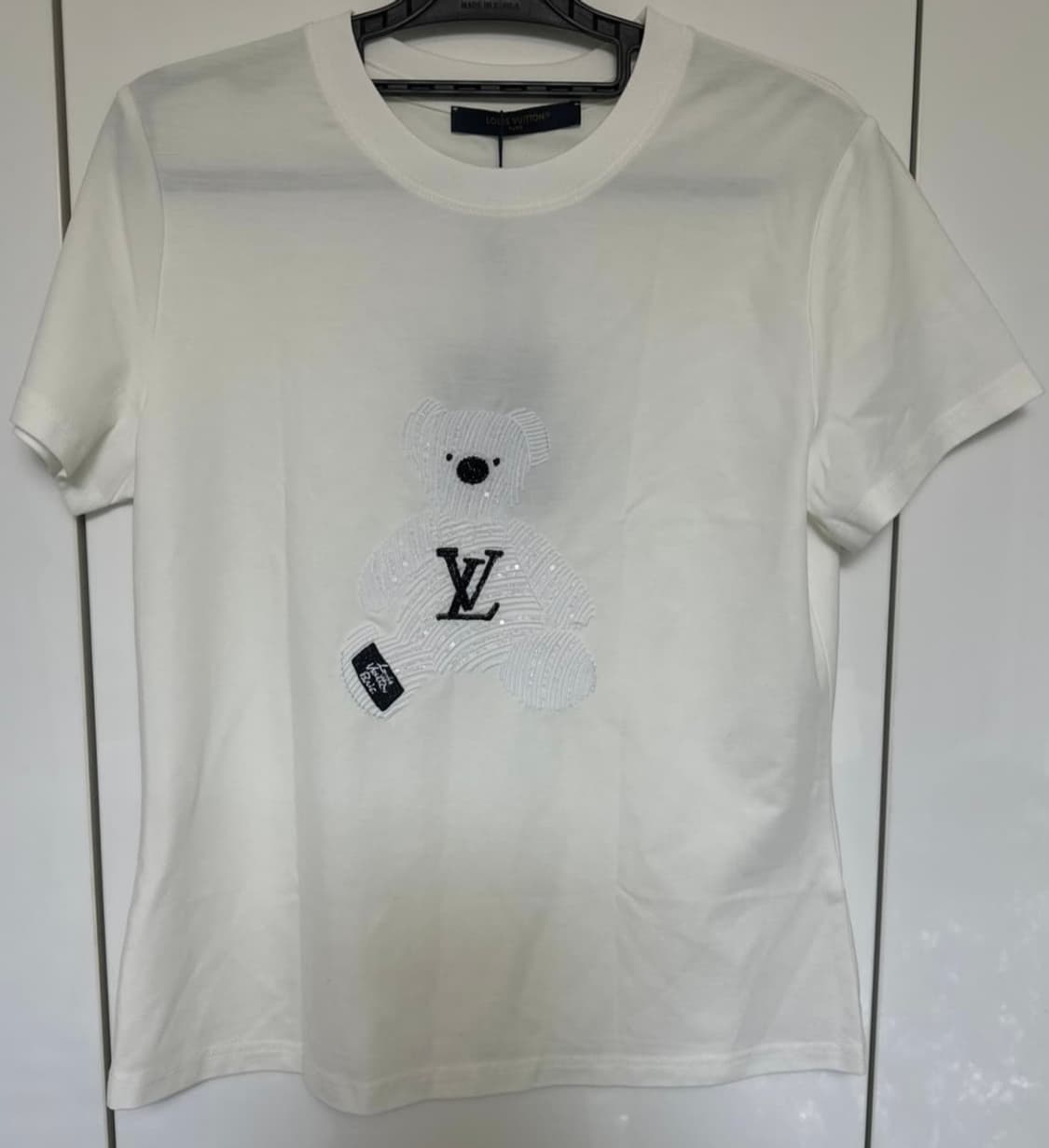 루이비통 테디베어 비즈반팔 티셔츠 화이트 상품이미지1
