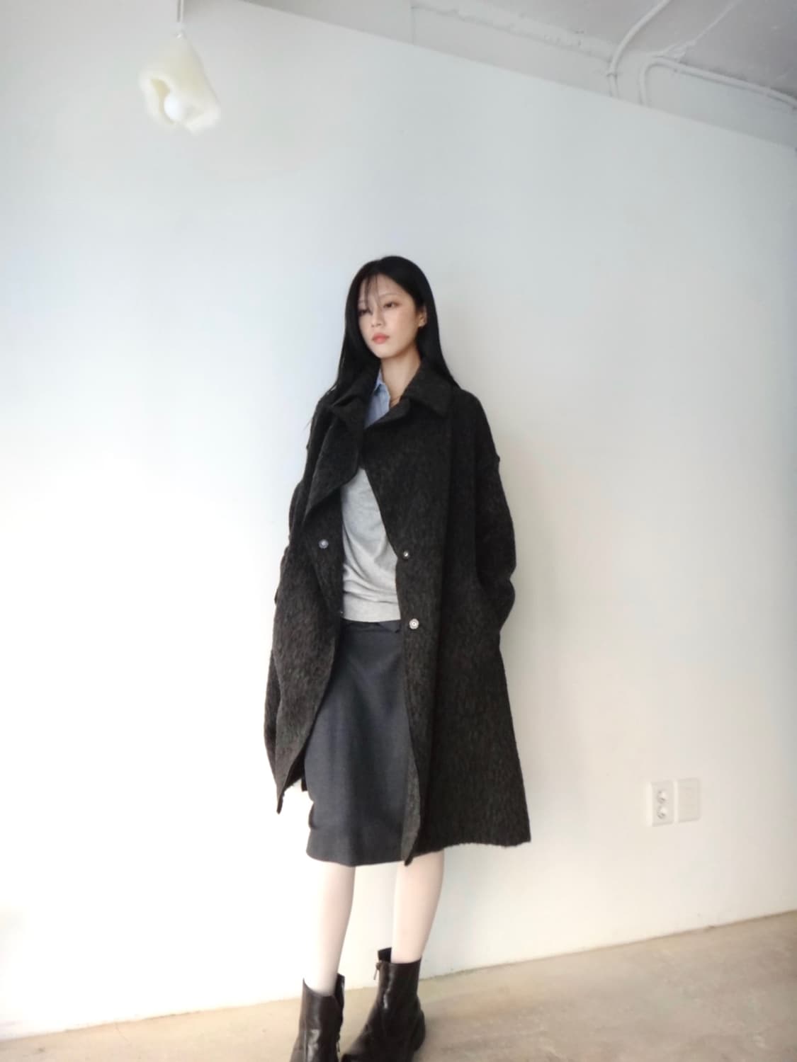 SYSTEM mohair wool coat / grey 상품이미지6