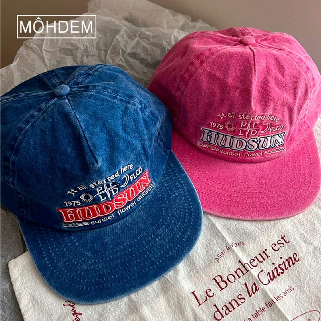 [Unisex] 후드썬 로고 자수 볼캡 캠프캡 상품이미지4
